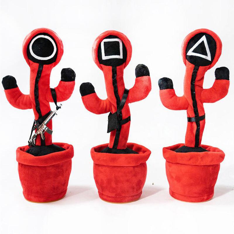 Squid Game Cactus - Παιχνίδι Κάκτος που Χορεύει, Τραγουδάει & Επαναλαμβάνει - Dancing & Singing Cactus OEM